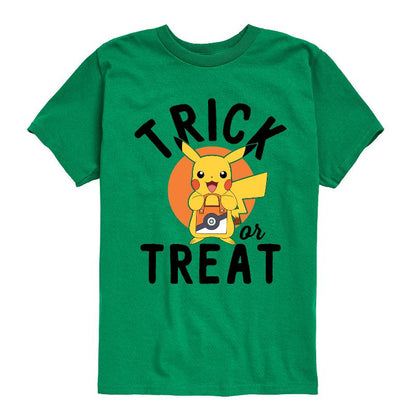 تي شيرت جرافيكي بأكمام قصيرة للأولاد - بوكيمون - بيكاتشو هالوين خدعة أم حلوى
