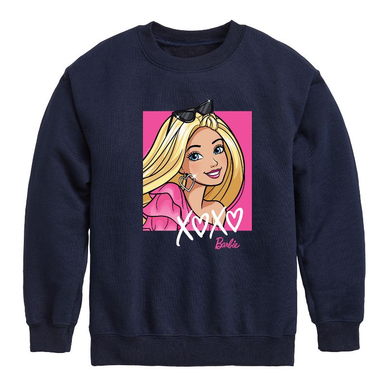 Boys' - Barbie - Xoxo Barbie Graphic Long Sleeve Fleece Sweatshirt