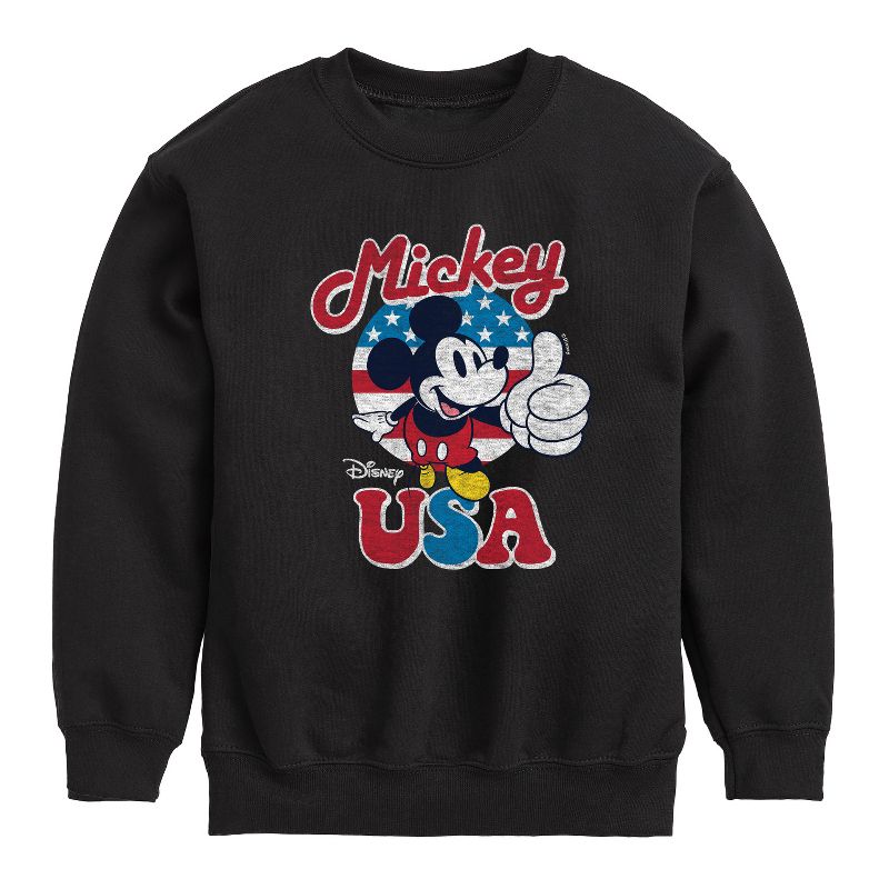 Boys' - Disney - Americana Graphic Long Sleeve Fleece Sweatshirt