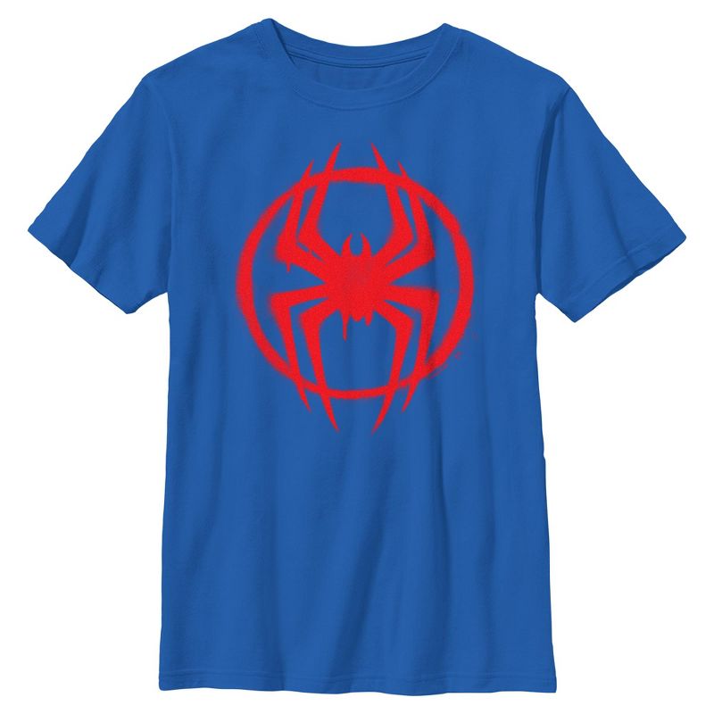 Boys Marvel: Spider-Man: Across the Spider-Verse Graffiti Red Logo T Shirt