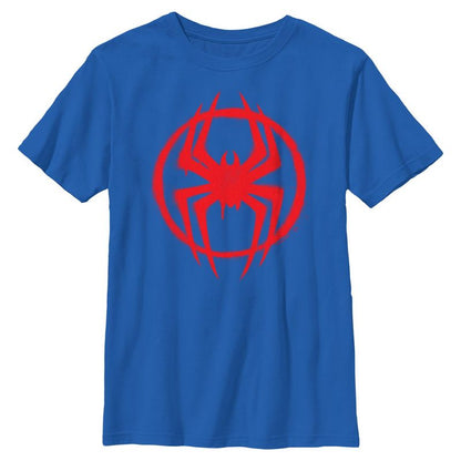 Boys Marvel: Spider-Man: Across the Spider-Verse Graffiti Red Logo T Shirt