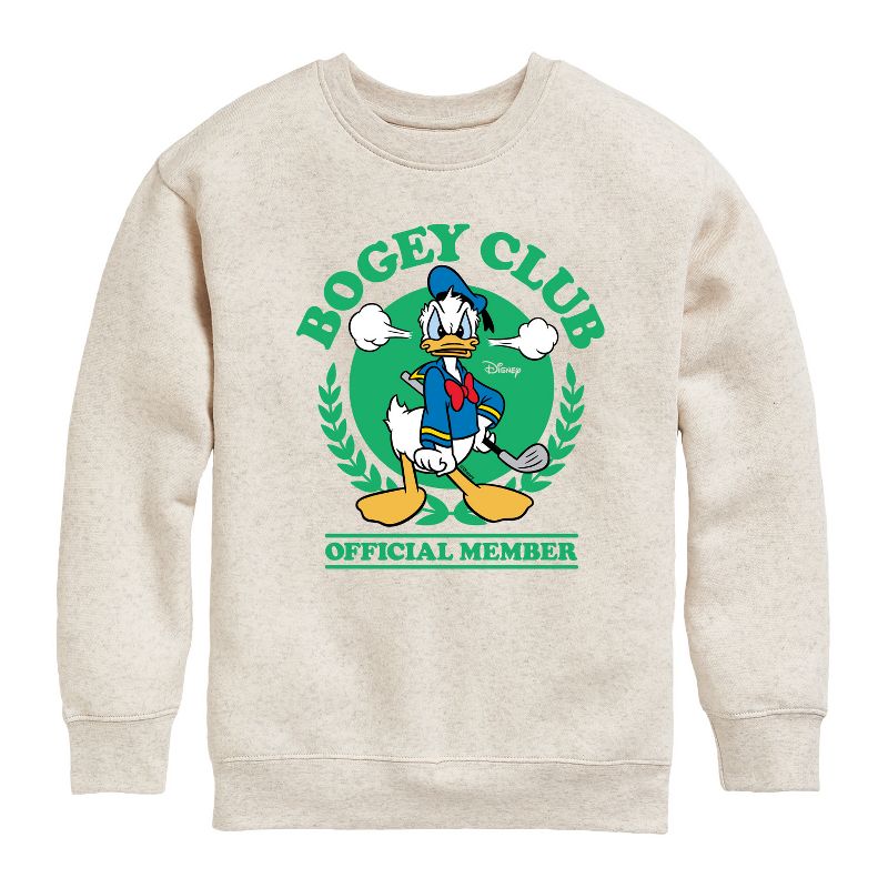 Boys' - Disney - Donald Duck Bogey Club Graphic Long Sleeve Fleece Sweatshirt