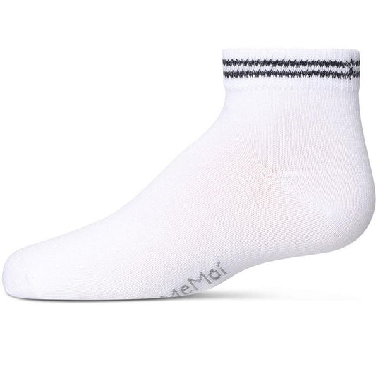 Memoi Girls' Ziggy Double Ring Cotton Blend Anklet Sock