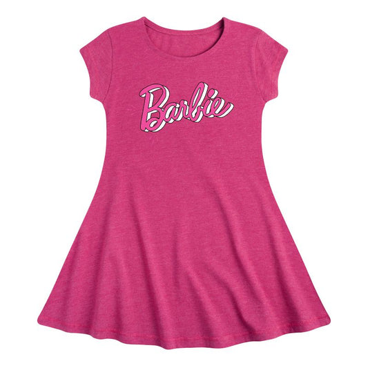 Girls' - Barbie - Sketch Original Fit & Flair Cap Sleeve Dress