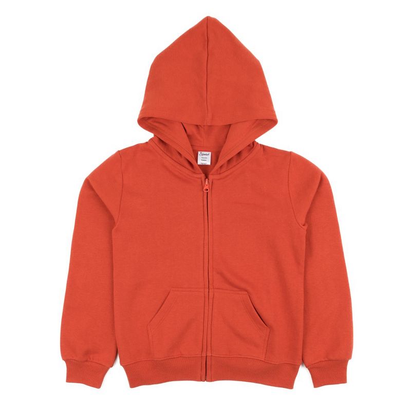 Leveret Kids Zipper Classic Solid Color Sweat Hoodie
