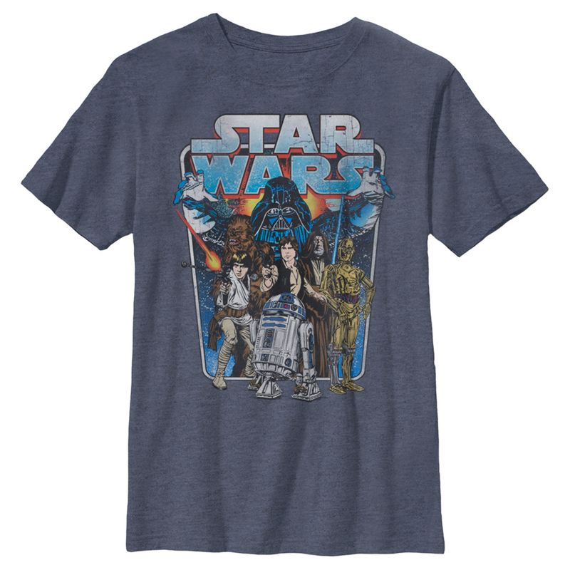 Boy's Star Wars Vintage Hero Character Frame T-Shirt