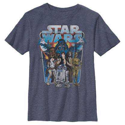 Boy's Star Wars Vintage Hero Character Frame T-Shirt
