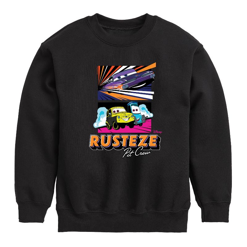 Boys' - Cars - Rusteze Pit Crew Graphic Long Sleeve Fleece Sweatshirt