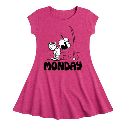 فستان لوسي مونداي للفتيات - بينتس - فيت آند فلاير بأكمام قصيرة