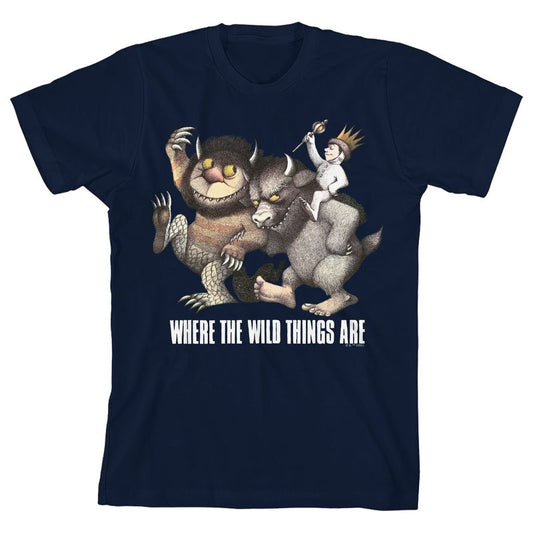 Where The Wild Things Are Monsters & King Max Boy's Navy Crew Neck Short Sleeve T-shirt