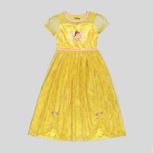 Girls' Disney Princess Belle Dress-up NightGown - Yellow