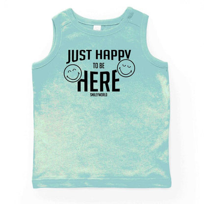 قميص بدون أكمام للشباب من The Juniper Shop SmileyWorld Just Happy To Be Here