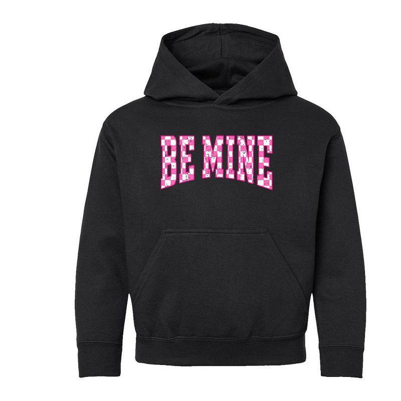 The Juniper Shop Be Mine Distressed Checkered Youth Graphic Hoodie