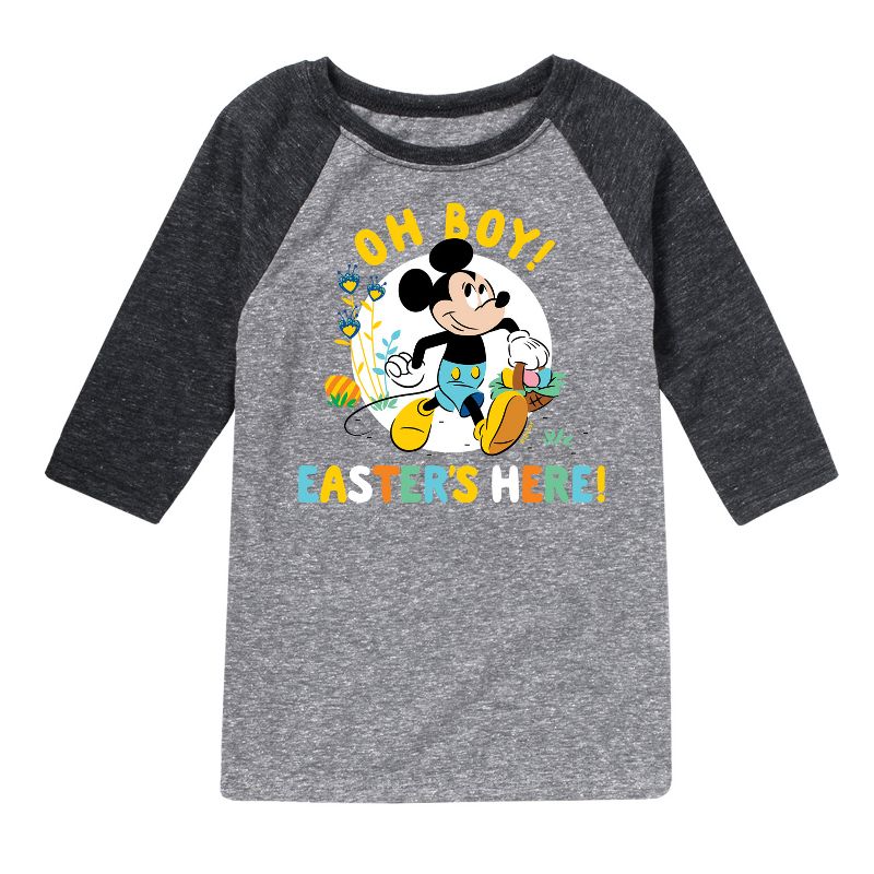 Boys' - Disney - Oh Boy Easters Here Raglan Graphic T-Shirt