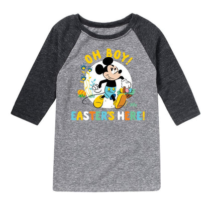 Boys' - Disney - Oh Boy Easters Here Raglan Graphic T-Shirt
