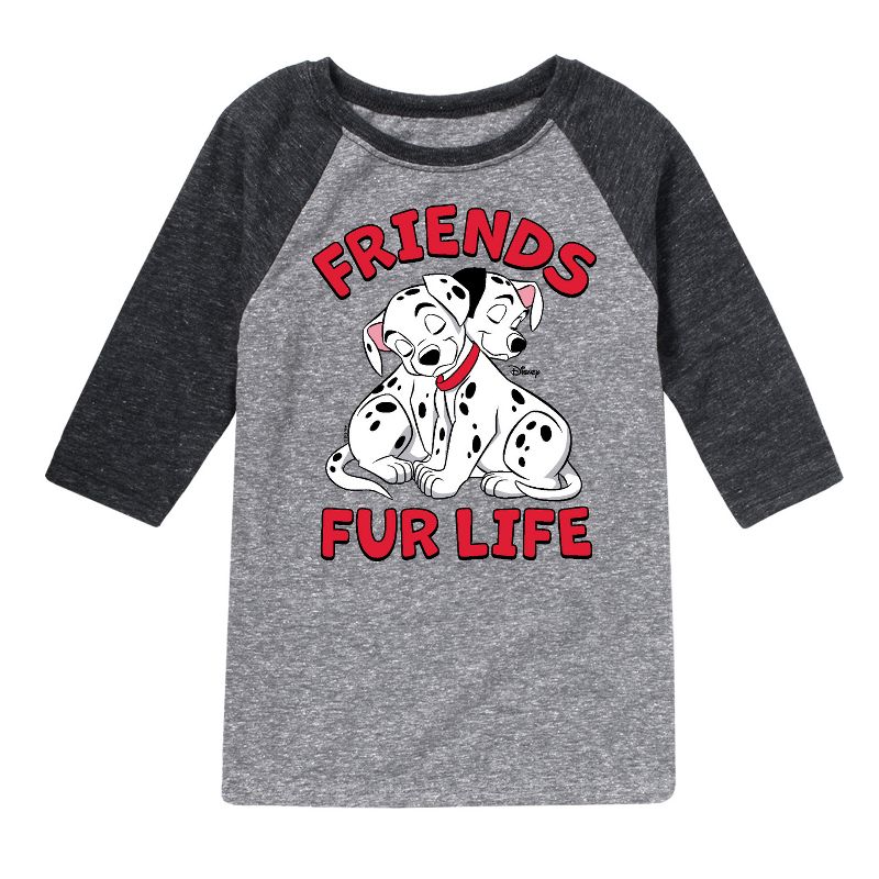 Boys' - 101 Dalmatians - Friends FUR Life Raglan Graphic T-Shirt