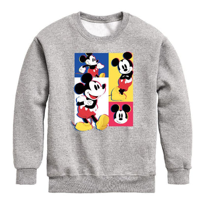 Boys' - Disney - Mickey Pose Graphic Long Sleeve Fleece Sweatshirt