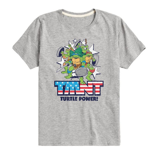 تي شيرت جرافيكي بأكمام قصيرة للأولاد من Teenage Mutant Ninja Turtles - Turtle Power Americana