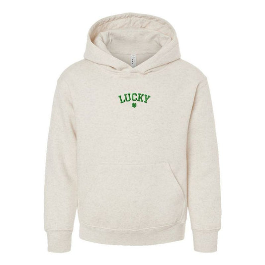 The Juniper Shop Embroidered Lucky Clover Youth Graphic Hoodie