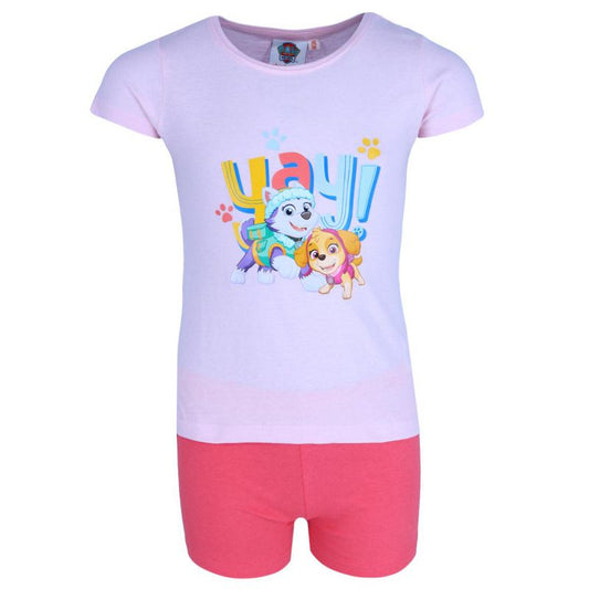 Textiel Trade Girl's Paw Patrol Short Sleeve and Shorts Pajama Set