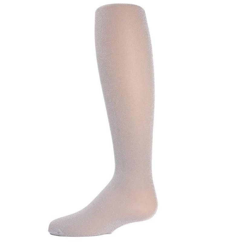 Memoi Girls' Metallic Shimmer Opaque Tights
