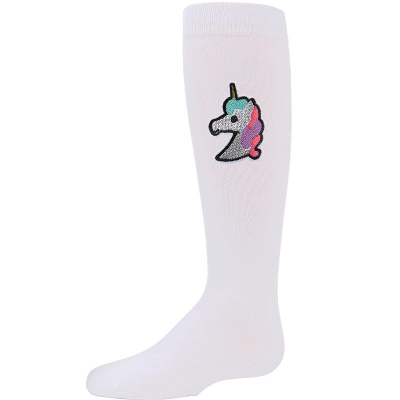Memoi Girls Glitter Unicorn Knee-High Socks