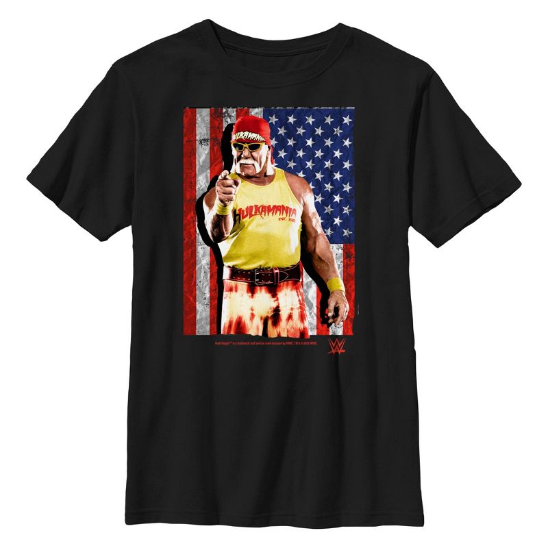 تي شيرت WWE Hulk Hogan American Flag للأولاد