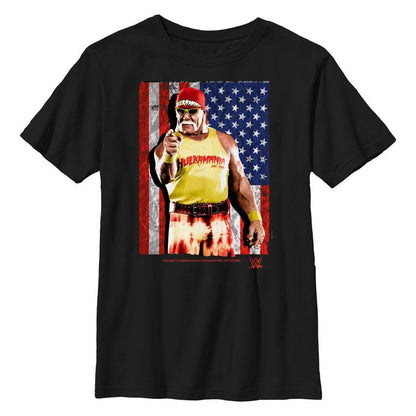 تي شيرت WWE Hulk Hogan American Flag للأولاد