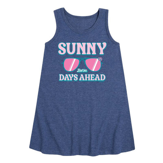 Girls' - Barbie - Sunny Days Ahead Graphic Sleeveless Aline Dress