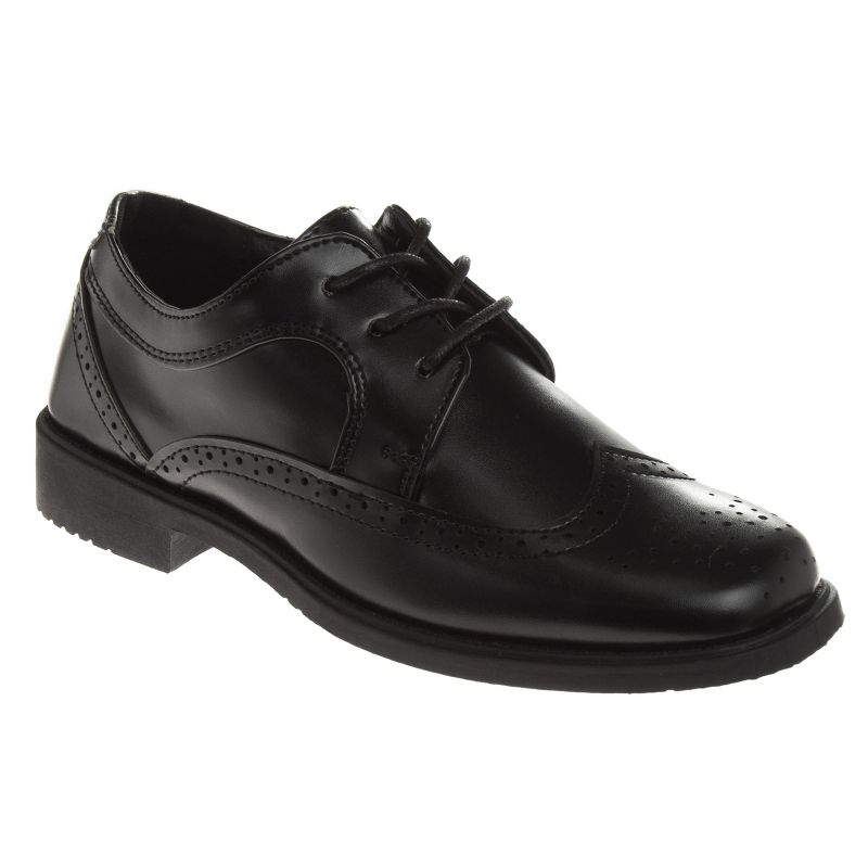 Josmo Boys/Girls Wingtip Oxford Lace Up Dress Shoes