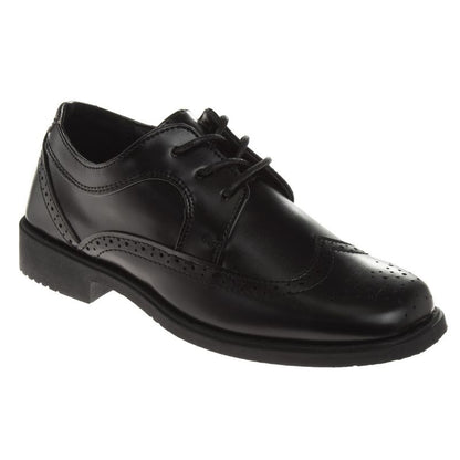 Josmo Boys/Girls Wingtip Oxford Lace Up Dress Shoes