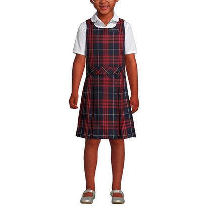 Lands' End Kids Uniform Plaid Jumper