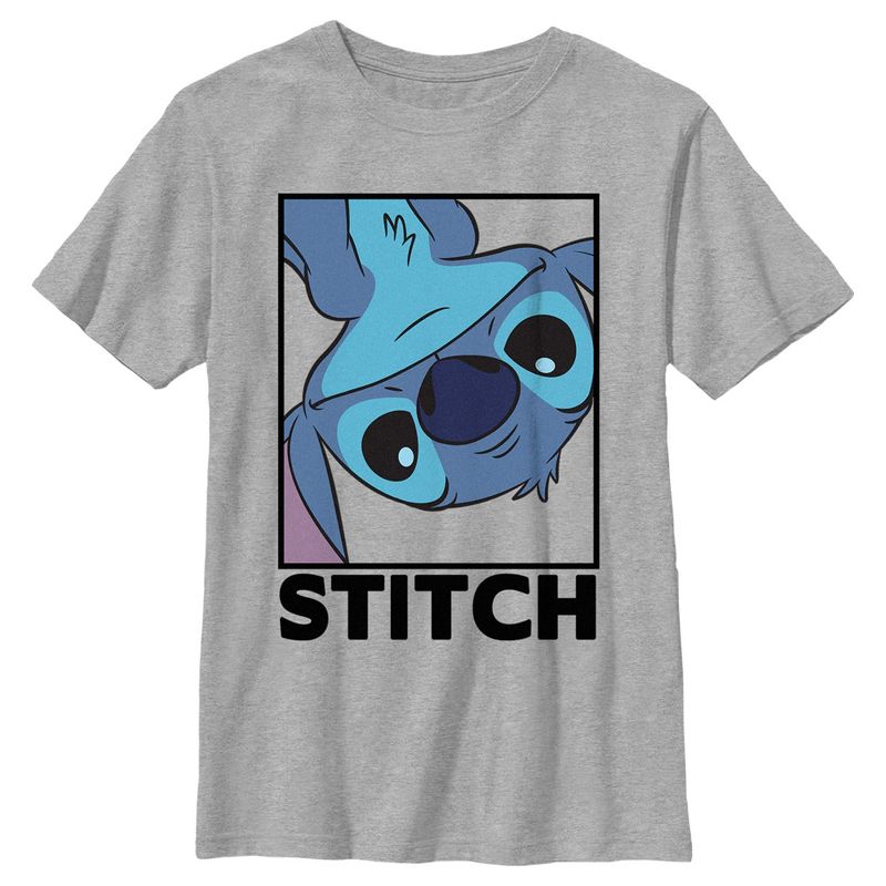 Boy's Lilo & Stitch Peekaboo Stitch Portrait T-Shirt