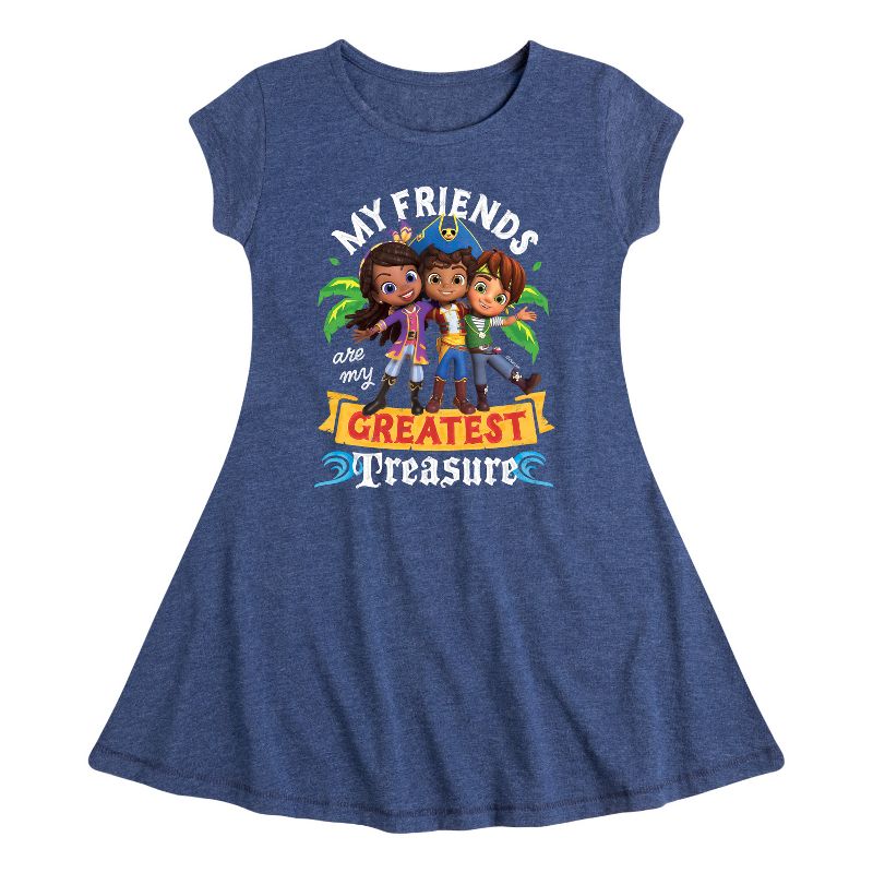 فستان بناتي - سانتياغو أوف ذا سيز - أصدقائي الأعظم - مقاس مناسب وأنيق - بأكمام قصيرة