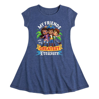 فستان بناتي - سانتياغو أوف ذا سيز - أصدقائي الأعظم - مقاس مناسب وأنيق - بأكمام قصيرة