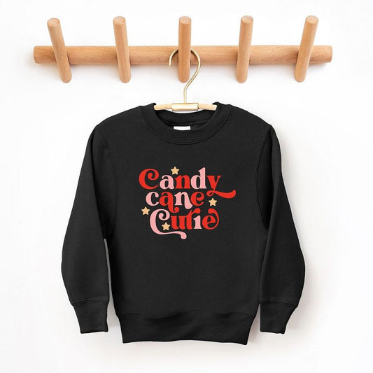 The Juniper Shop Candy Cane Cutie Stars Toddler Graphic Sweatshirt