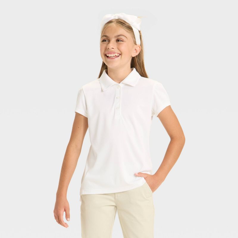 Girls' Short Sleeve Uniform Performance Polo Shirt - Cat & Jack™