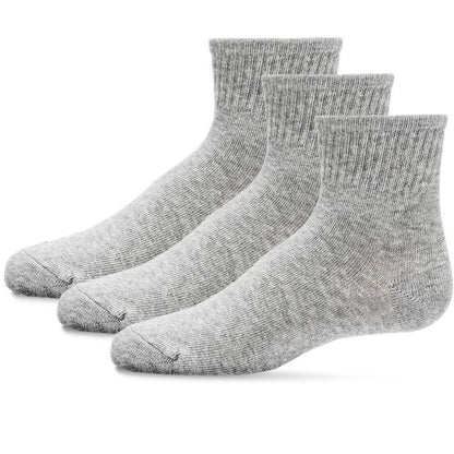 Memoi Kids' 3 Pair Pack Mid Cut Cotton Blend Socks