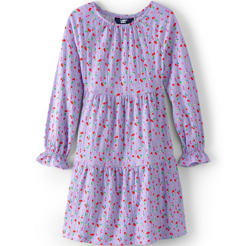 Lands' End Kids Long Sleeve Velvet Dress