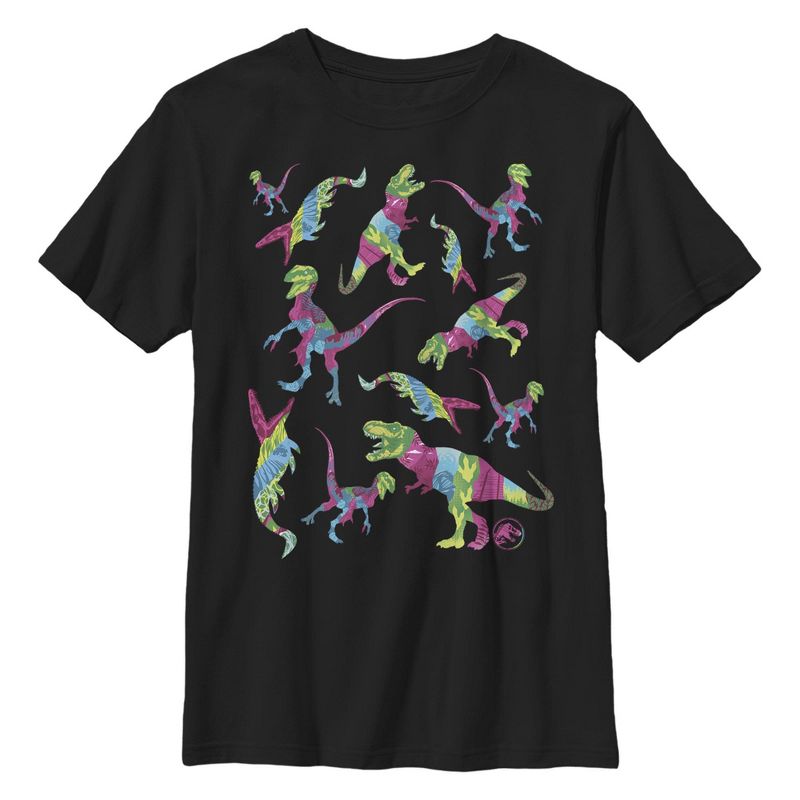 Boy's Jurassic World: Fallen Kingdom Rainbow Dinosaurs T-Shirt
