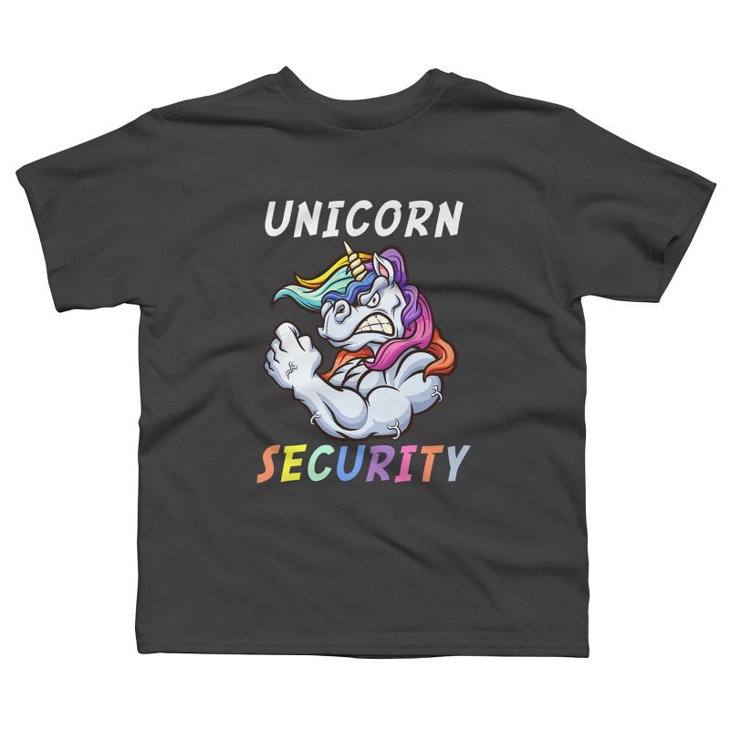 تي شيرت بتصميم يونيكورن سيكيوريتي من مينه مينه للأولاد من تصميم هيومانز في الهالوين - زيّ للبالغين