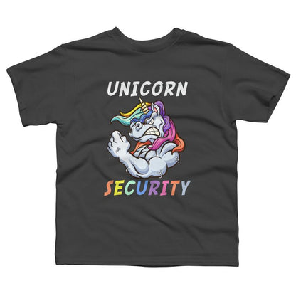 تي شيرت بتصميم يونيكورن سيكيوريتي من مينه مينه للأولاد من تصميم هيومانز في الهالوين - زيّ للبالغين