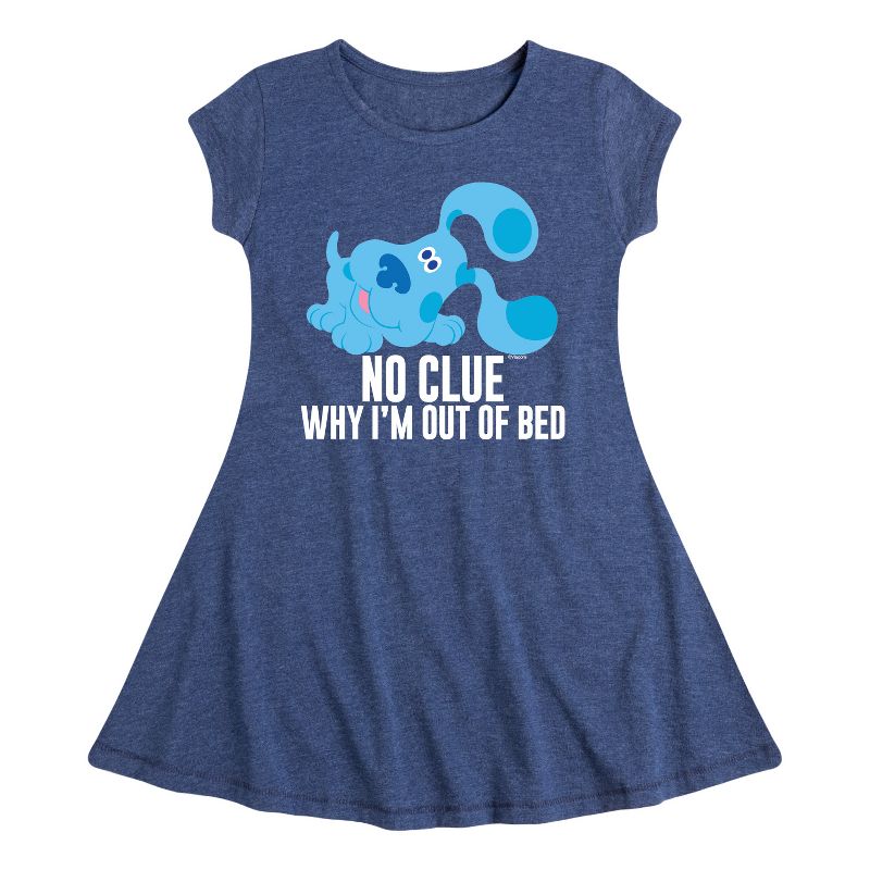 Girls' - Blue's Clues & You! - No Clue Why I'm Out Of Bed Fit & Flair Cap Sleeve Dress
