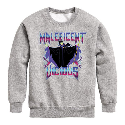 Boys' - Disney Villains - Maleficent Vicious Graphic Long Sleeve Fleece Sweatshirt