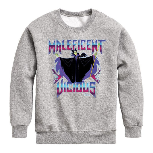 Boys' - Disney Villains - Maleficent Vicious Graphic Long Sleeve Fleece Sweatshirt
