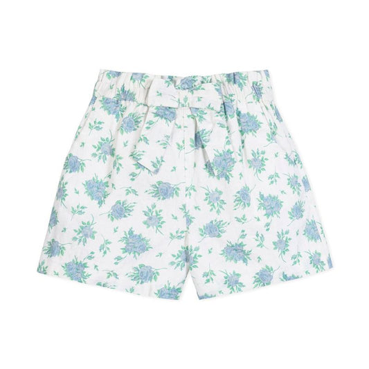 Hope & Henry Girls' Pull-On Cinched Waist Linen Short, Kids