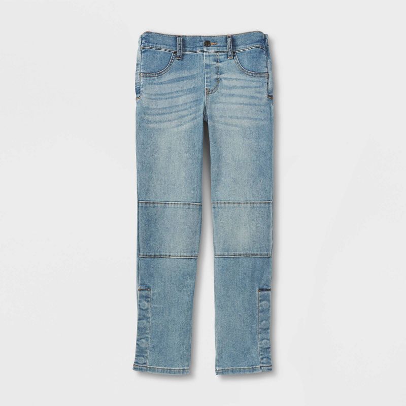 Boys' Adaptive Jeans - Cat & Jack™ Light Wash