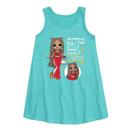 Girls' - LOL Surprise! - Extra w/ a Side of Swag Graphic Sleeveless Aline Dress