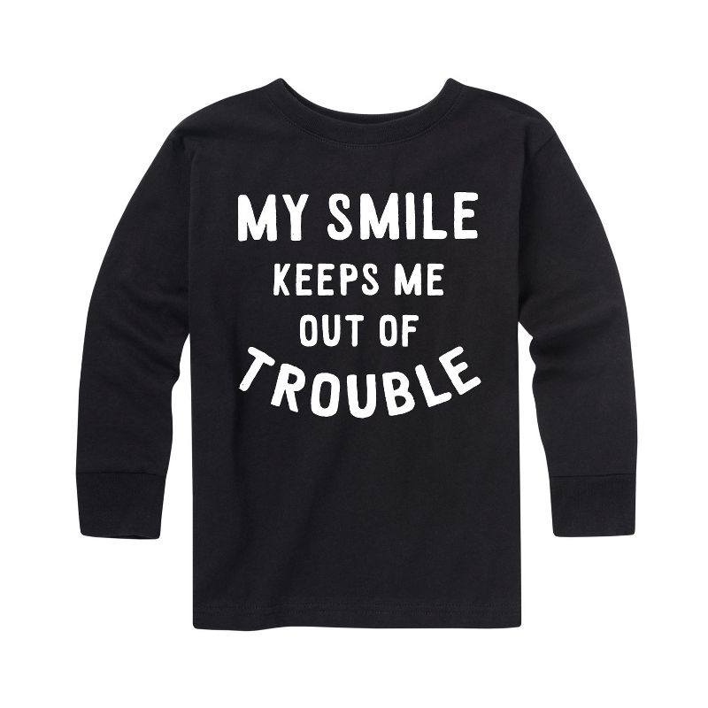 Boys' - Instant Message - My Smile Trouble Long Sleeve Graphic T-Shirt