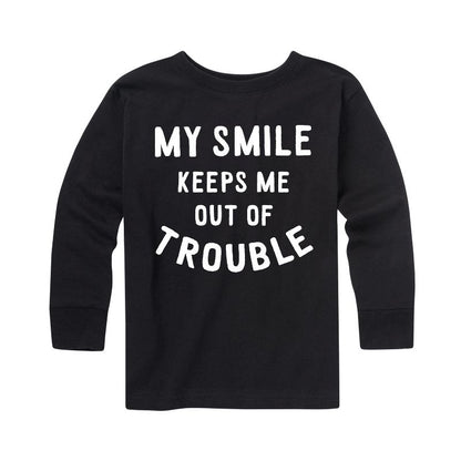 Boys' - Instant Message - My Smile Trouble Long Sleeve Graphic T-Shirt